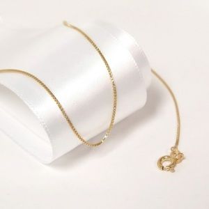 14k Gold Plated Sterling Silver Box Chain New